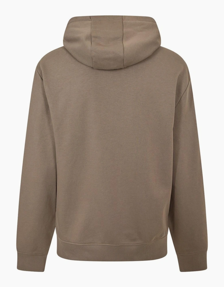 Hooded Neck Drop Shoulder Sweatshirt