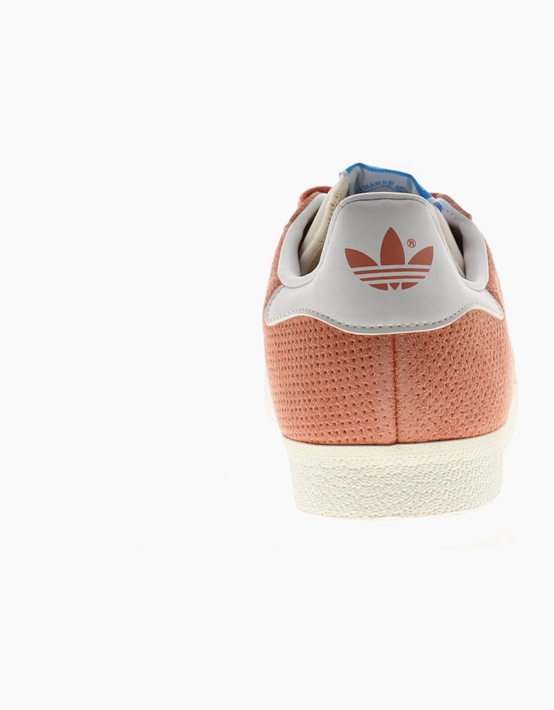 Adidas Originals Mens Trainers Gazelle Leather Lace Up peach white UK Size