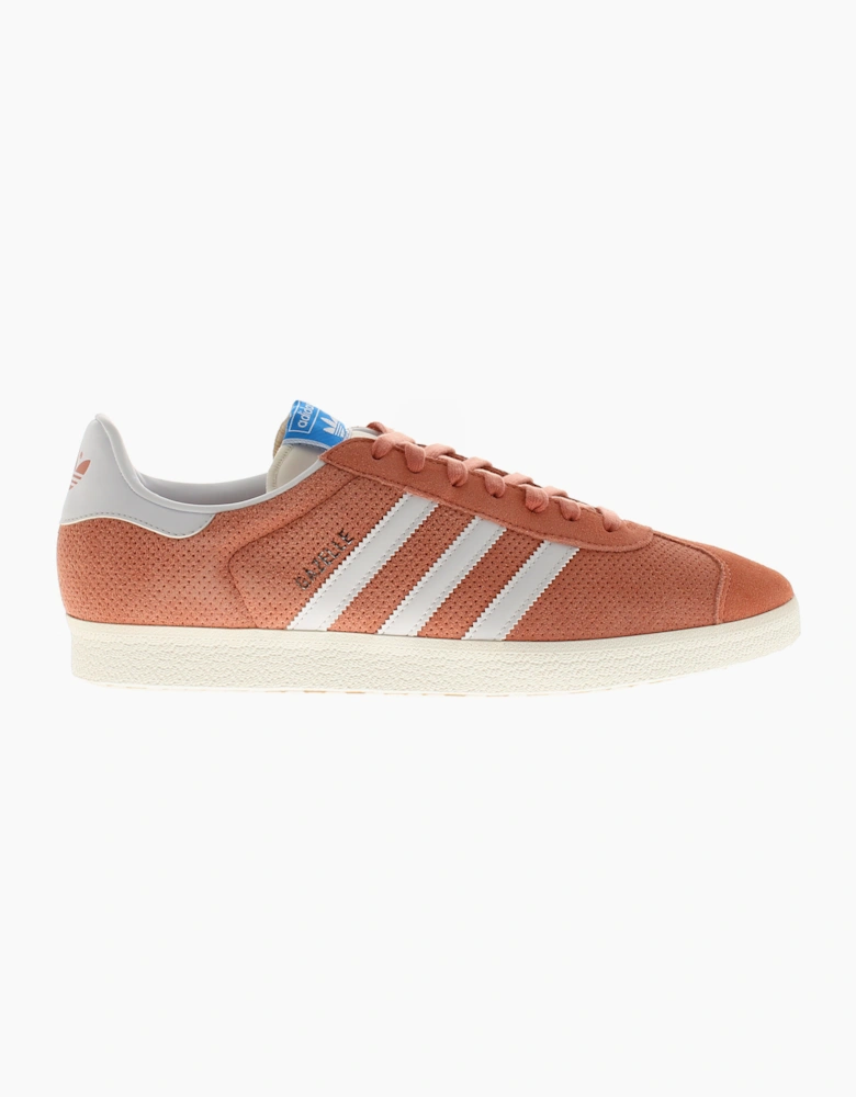 Adidas Originals Mens Trainers Gazelle Leather Lace Up peach white UK Size
