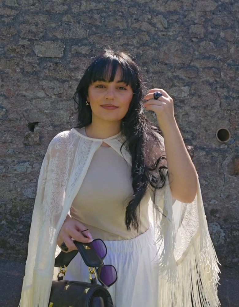 White Silk Devore Cape