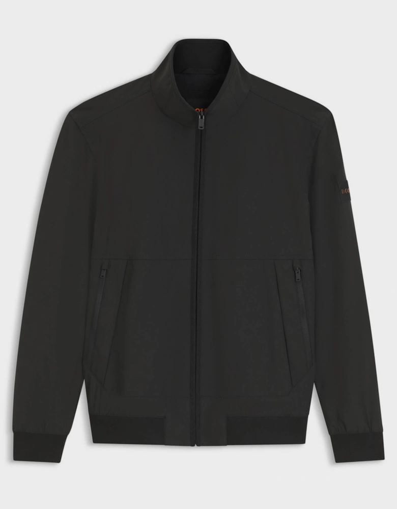 BOSS Orange Olik Mens Water-Repellent Softshell Jacket with Detachable Sleeves  - Black 001