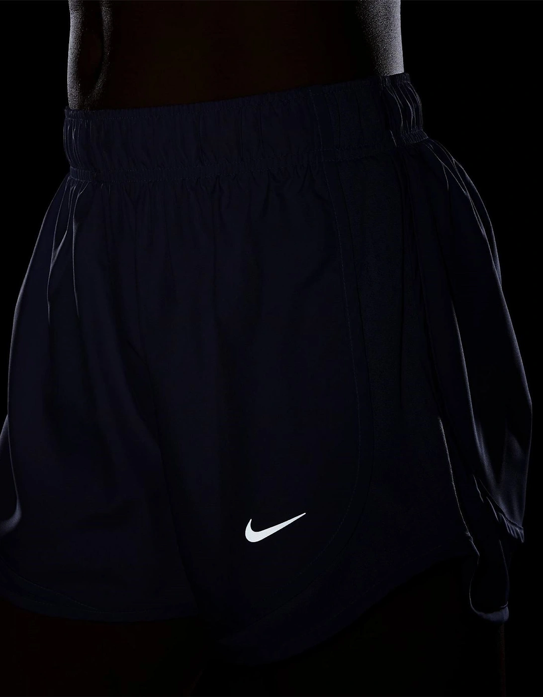 Womens Dri FIT Mid Rise Brief Lined Running Shorts