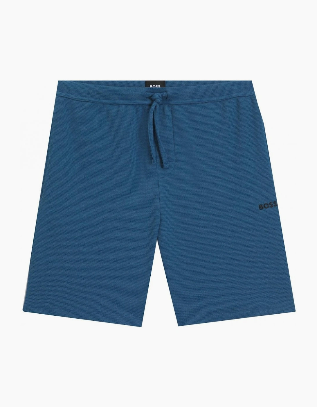 Hugo Boss Men's Blue Cotton Waffle Fabric Shorts