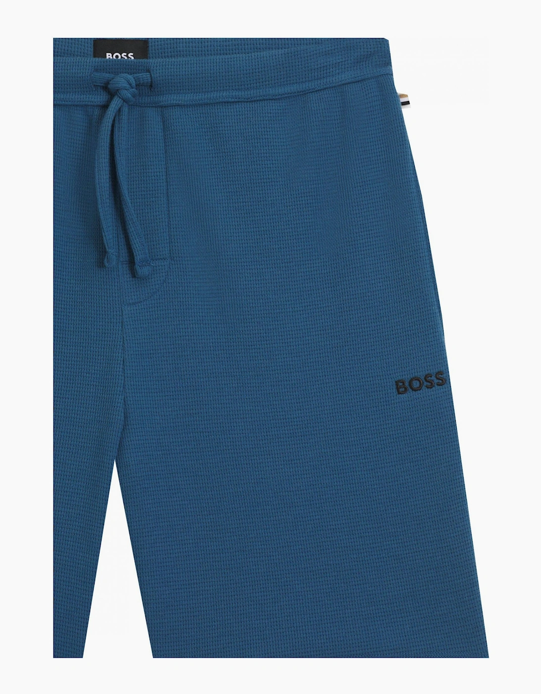 Hugo Boss Men's Blue Cotton Waffle Fabric Shorts