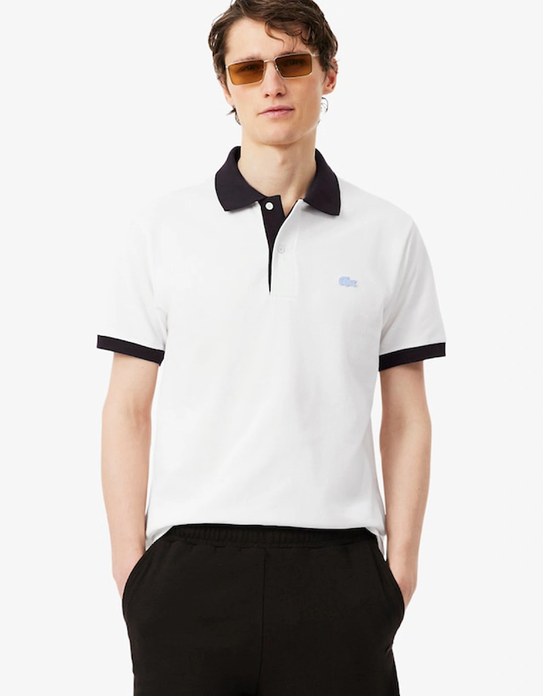 Lacoste Classic Fit Contrast Rib Polo Shirt, 2 of 1