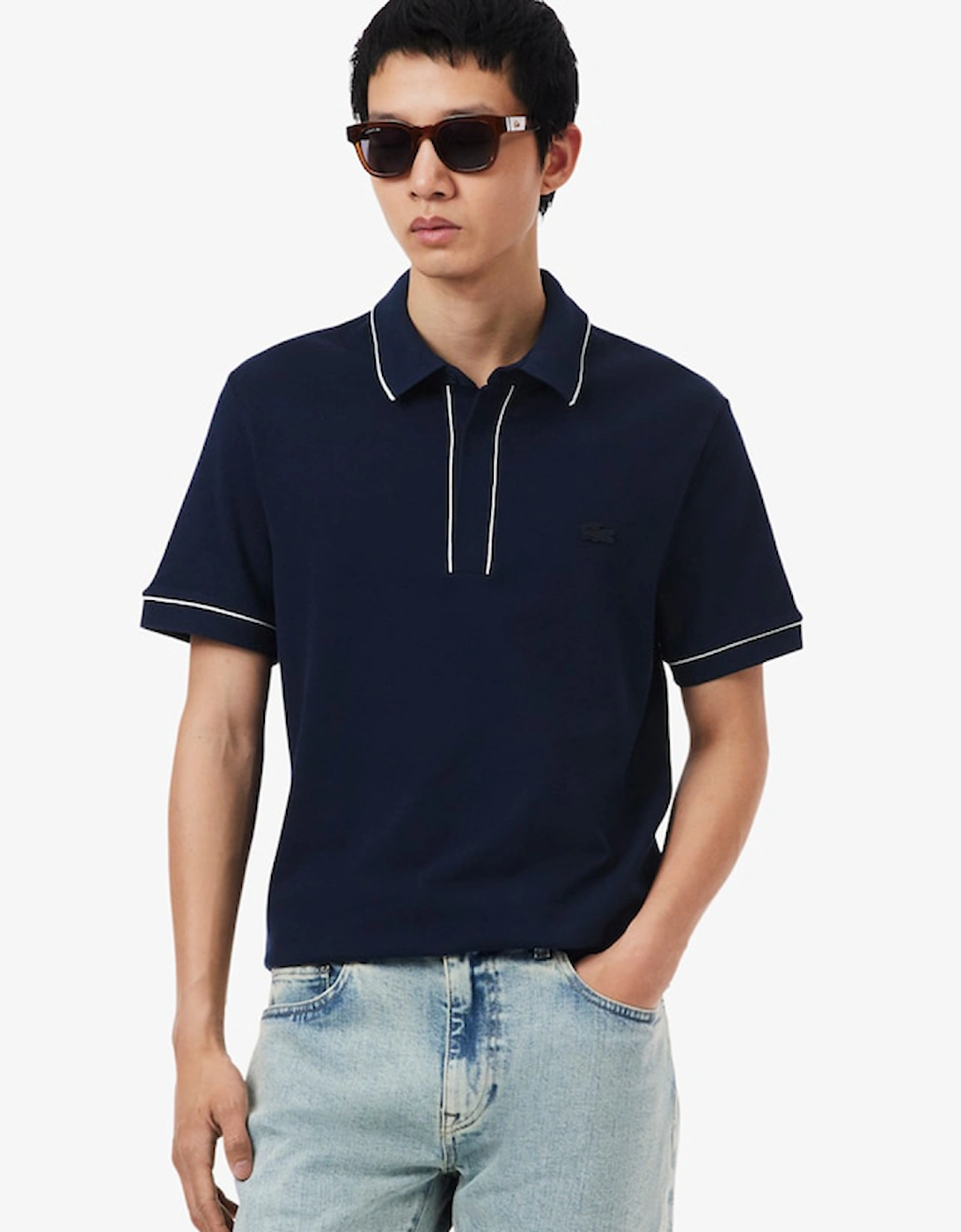 Lacoste Regular Fit Paris Stretch Pique Polo Shirt, 2 of 1