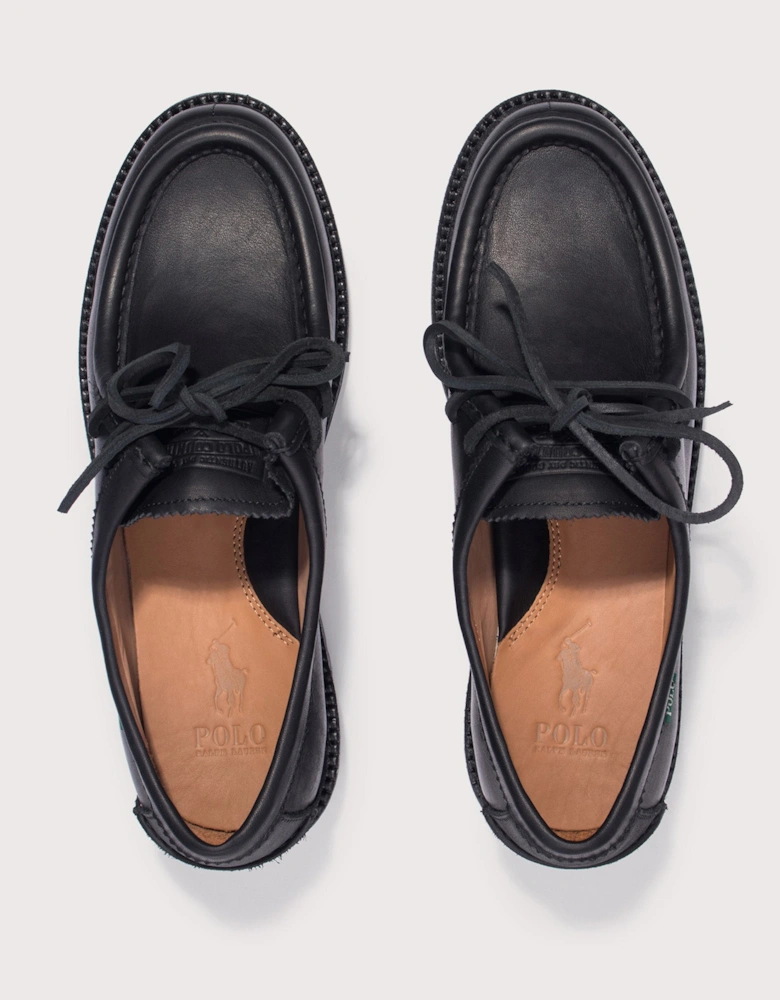 Jett Lug-Sole Leather Moc-Toe Shoes