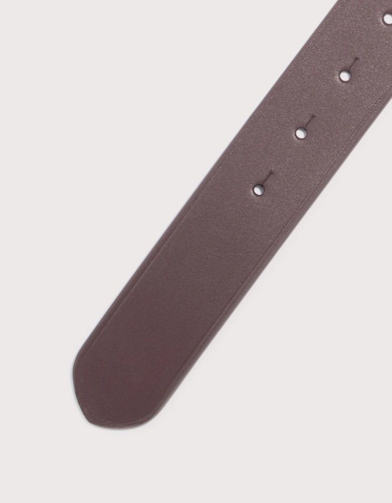 Pony Plaque Leather Belt