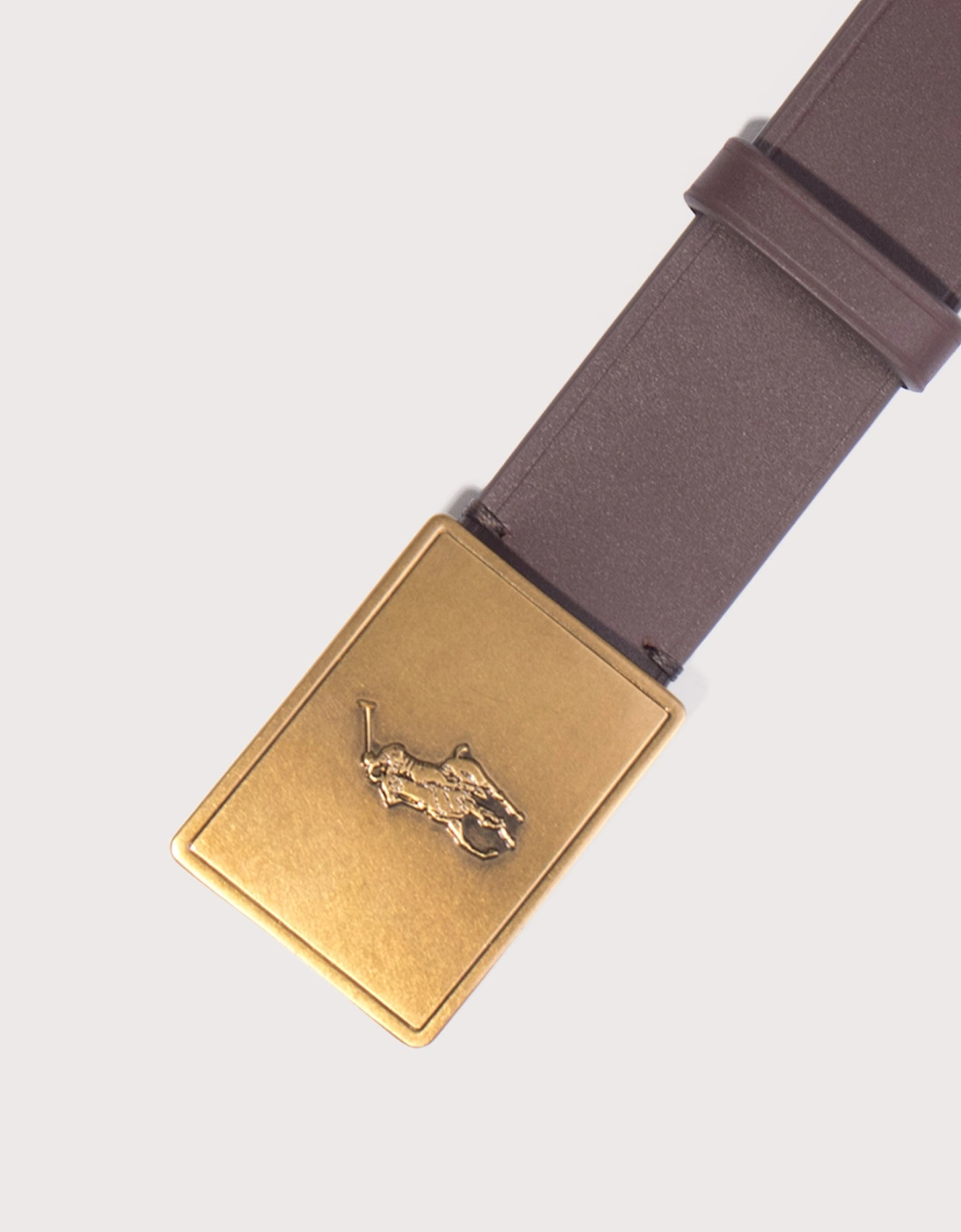 Pony Plaque Leather Belt