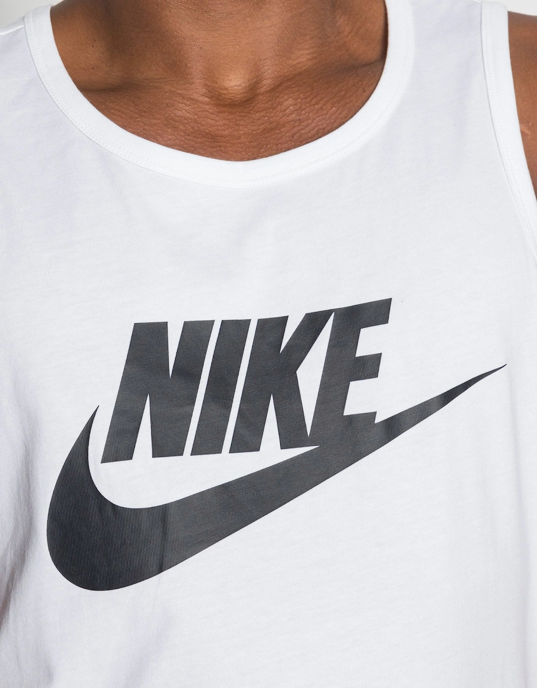 Nike Men's Swoosh Big Logo Vest/Tank Top White