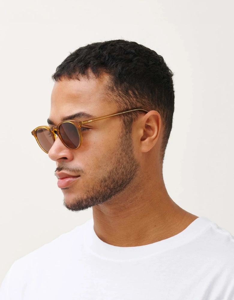 Messy weekend New Depp Bio acetate Sunglasses Brown Coffee
