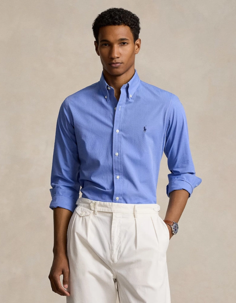 Polo Ralph Lauren LS Bistrch Poplin Shirt 003 Blue End on End