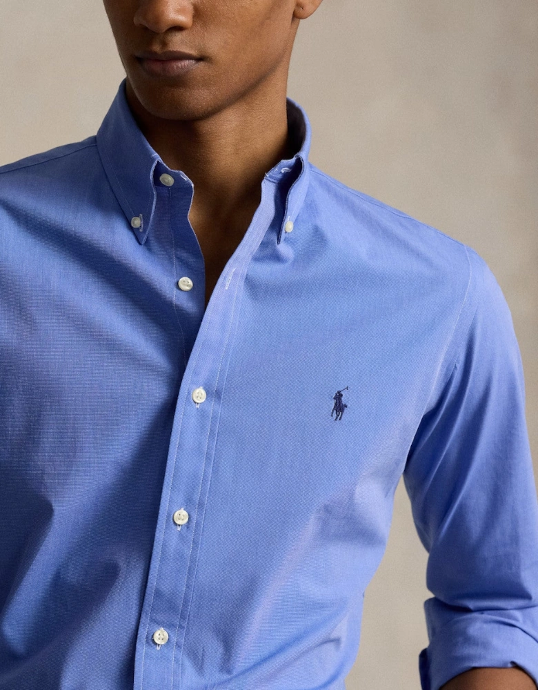 Polo Ralph Lauren LS Bistrch Poplin Shirt 003 Blue End on End