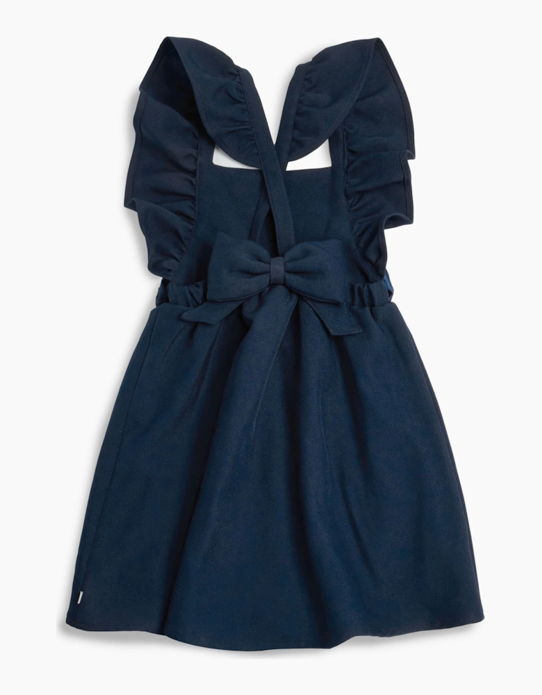 Girls Navy School Pinafore Dress