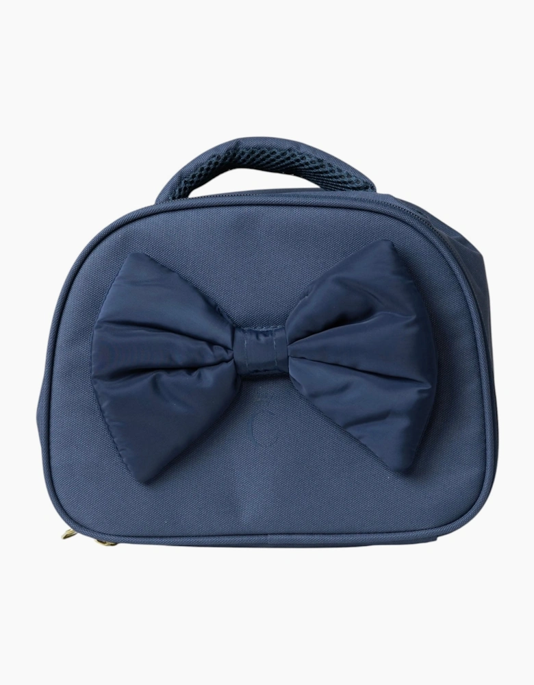 Girls Navy Bow School Lunchbox Bag