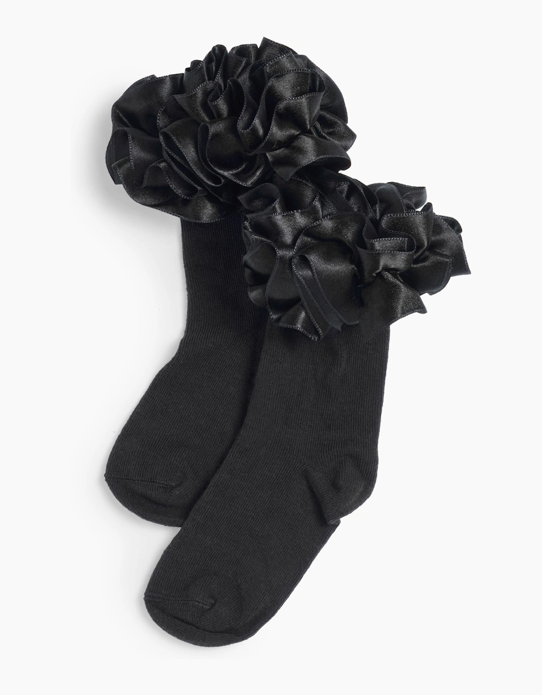 Girls Black Ribbon School Ankle Socks, 3 of 2