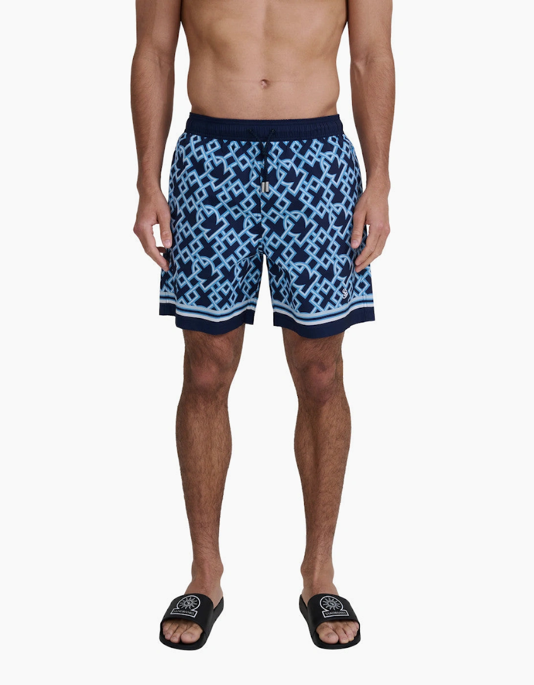 Sandbanks Mosaic Swim Shorts Navy