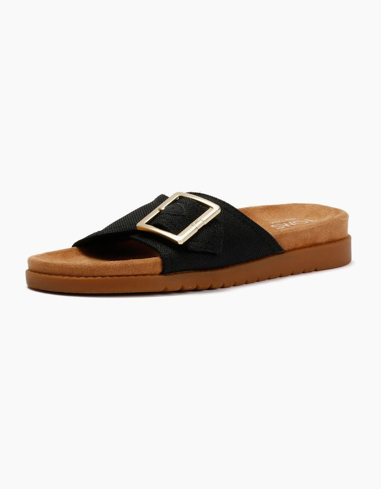 TOMS Marin Slide Canvas Women's Black Sandals