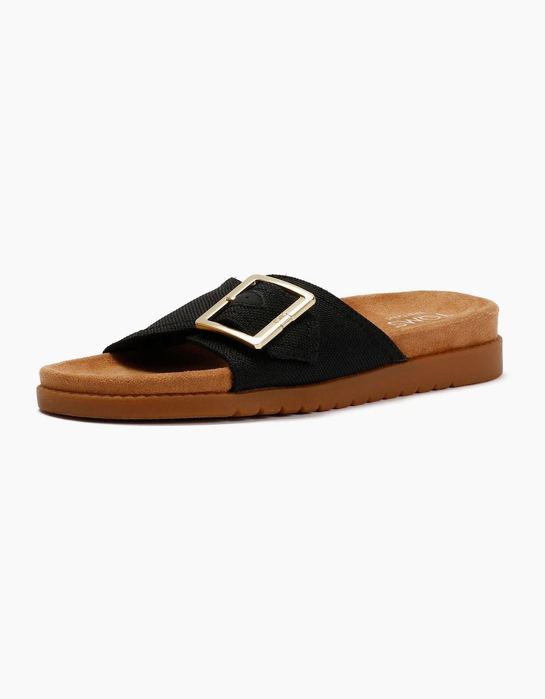 TOMS Marin Slide Canvas Women's Black Sandals