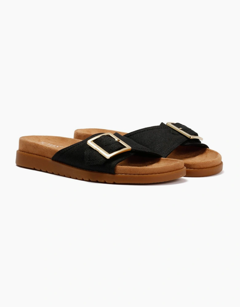 TOMS Marin Slide Canvas Women's Black Sandals