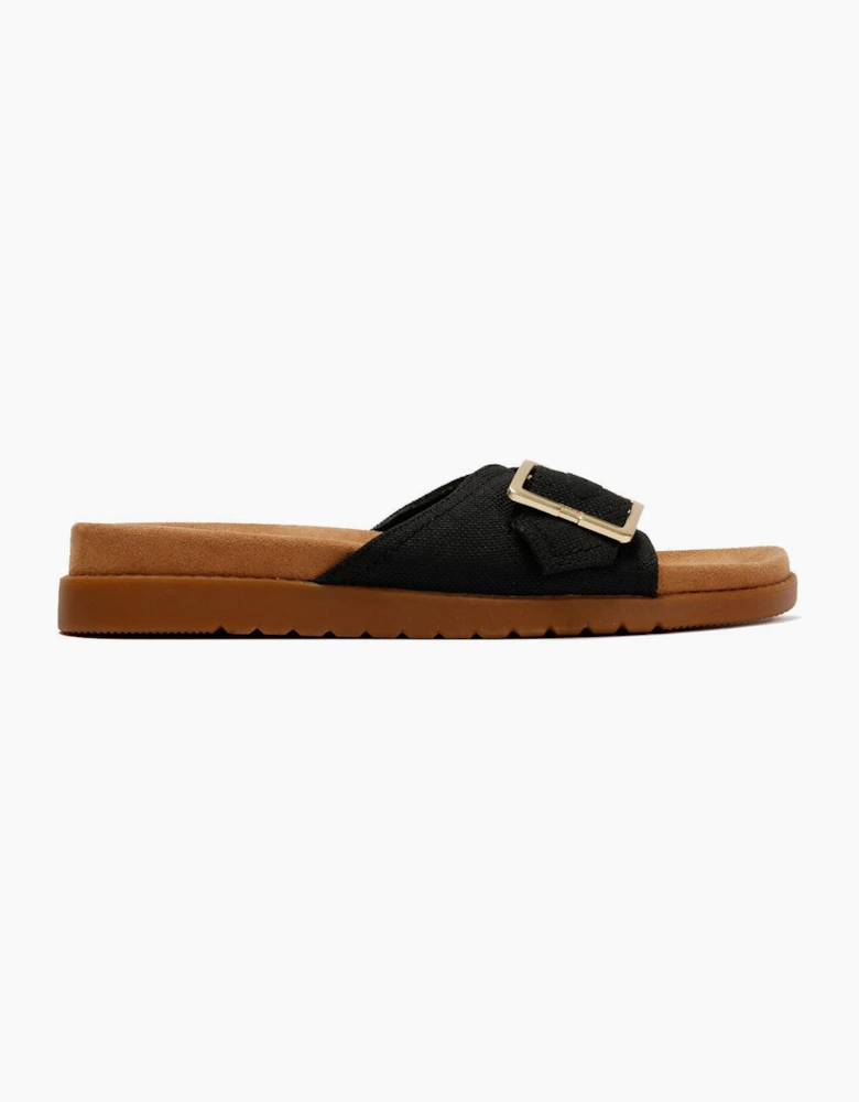 TOMS Marin Slide Canvas Women's Black Sandals