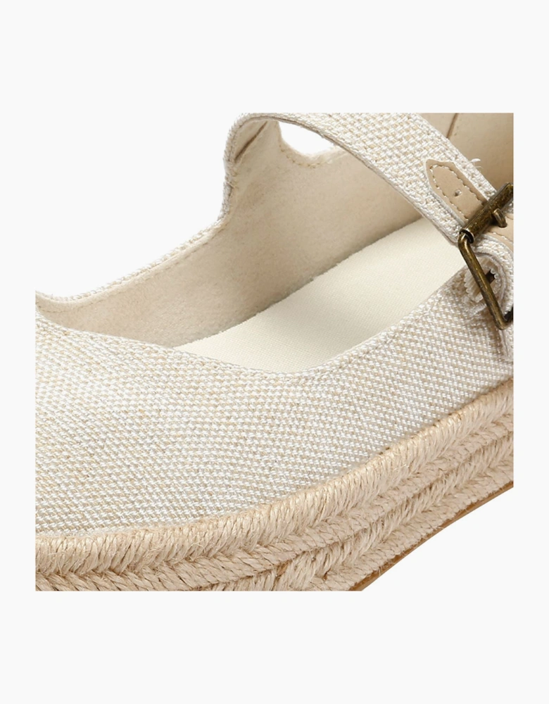 TOMS Carolina Mary Jane Textile Women's Natural Espadrilles