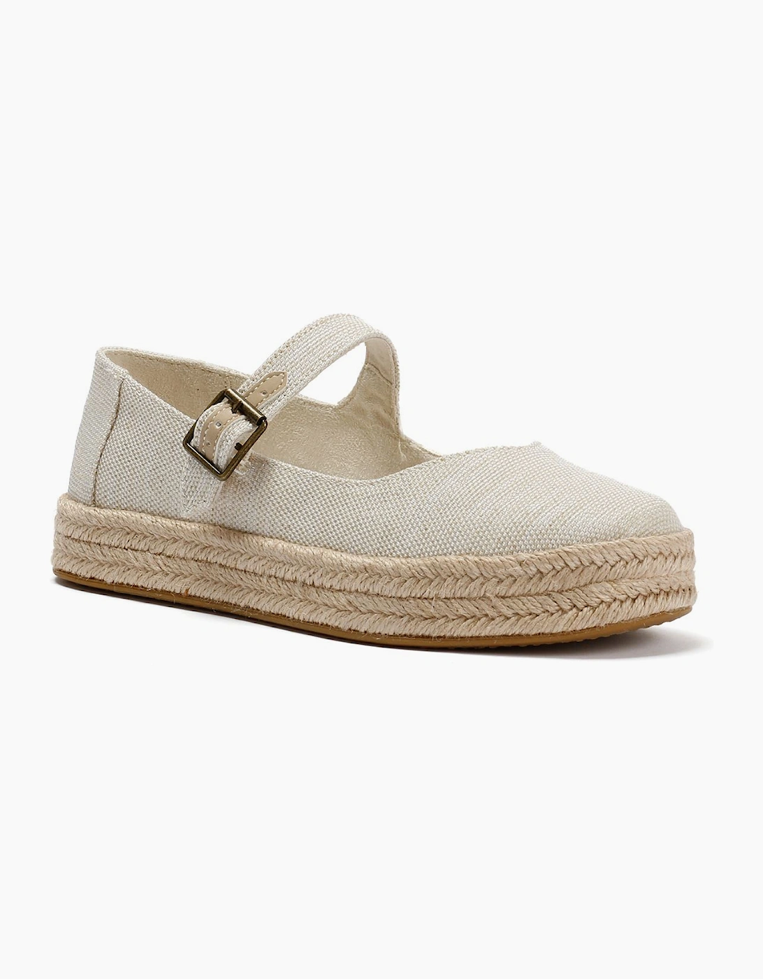 TOMS Carolina Mary Jane Textile Women's Natural Espadrilles