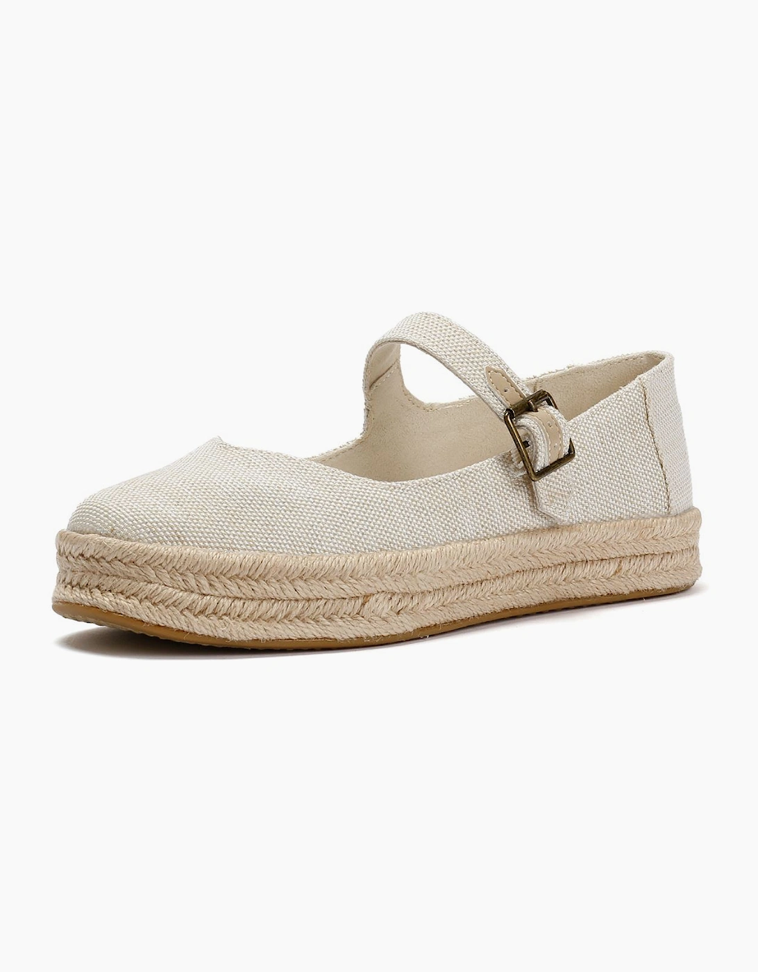 TOMS Carolina Mary Jane Textile Women's Natural Espadrilles