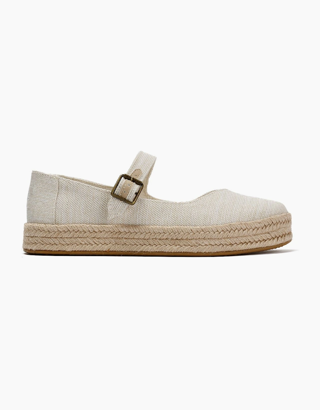 TOMS Carolina Mary Jane Textile Women's Natural Espadrilles