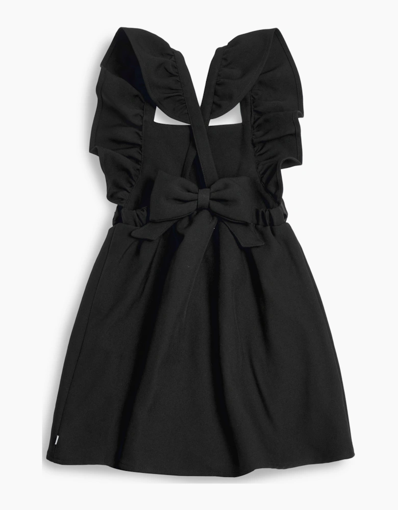 Girls Black School Pinafore Dress