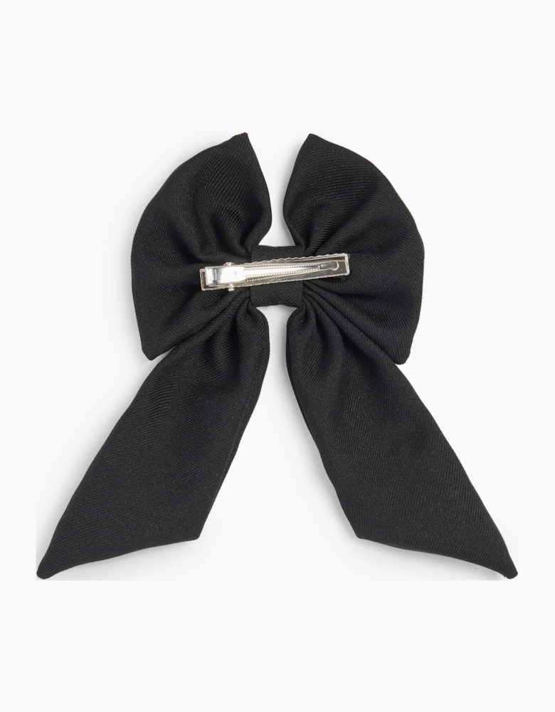 Girls Black School Hair Bow Clip