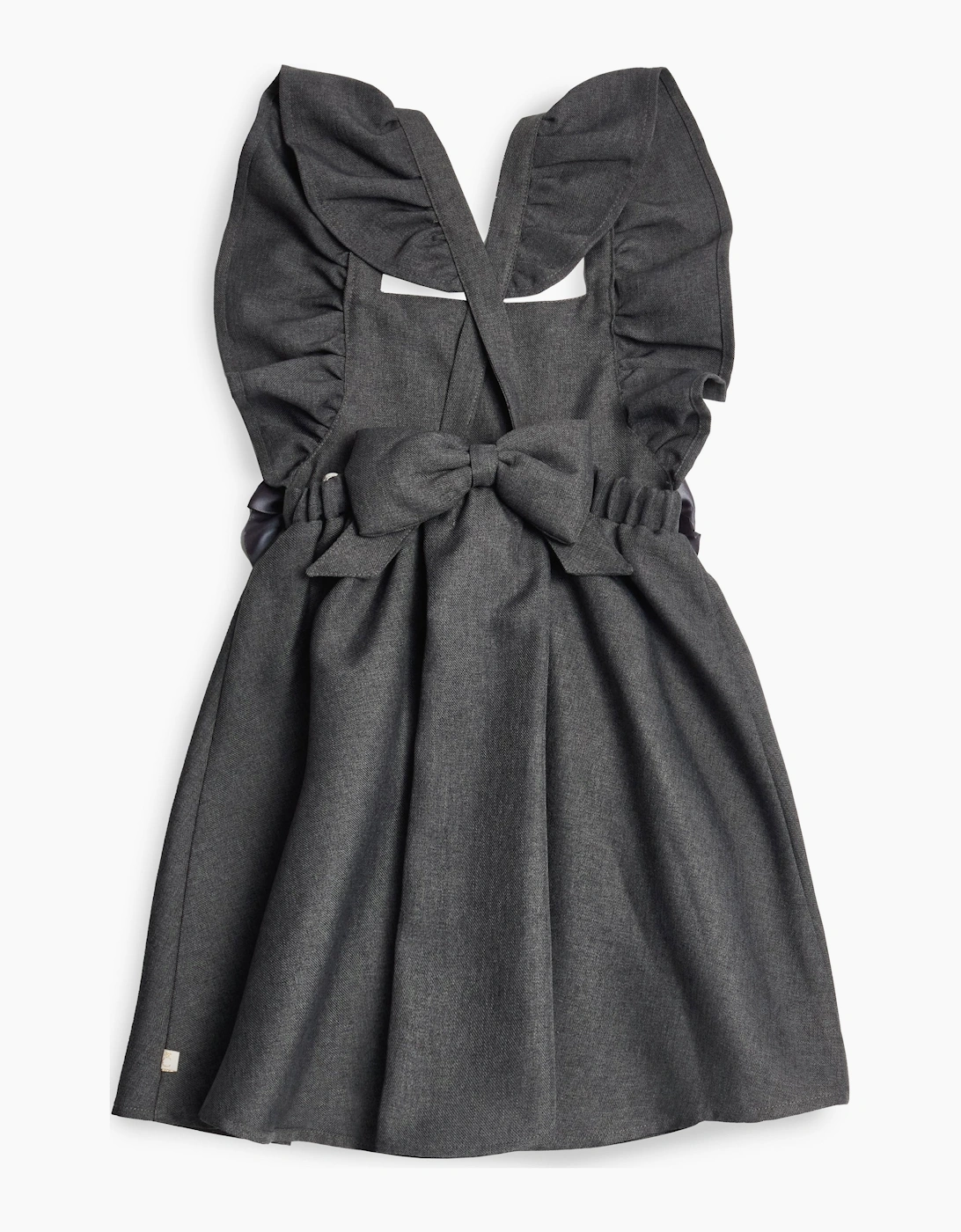 Girls Grey School Pinafore Dress