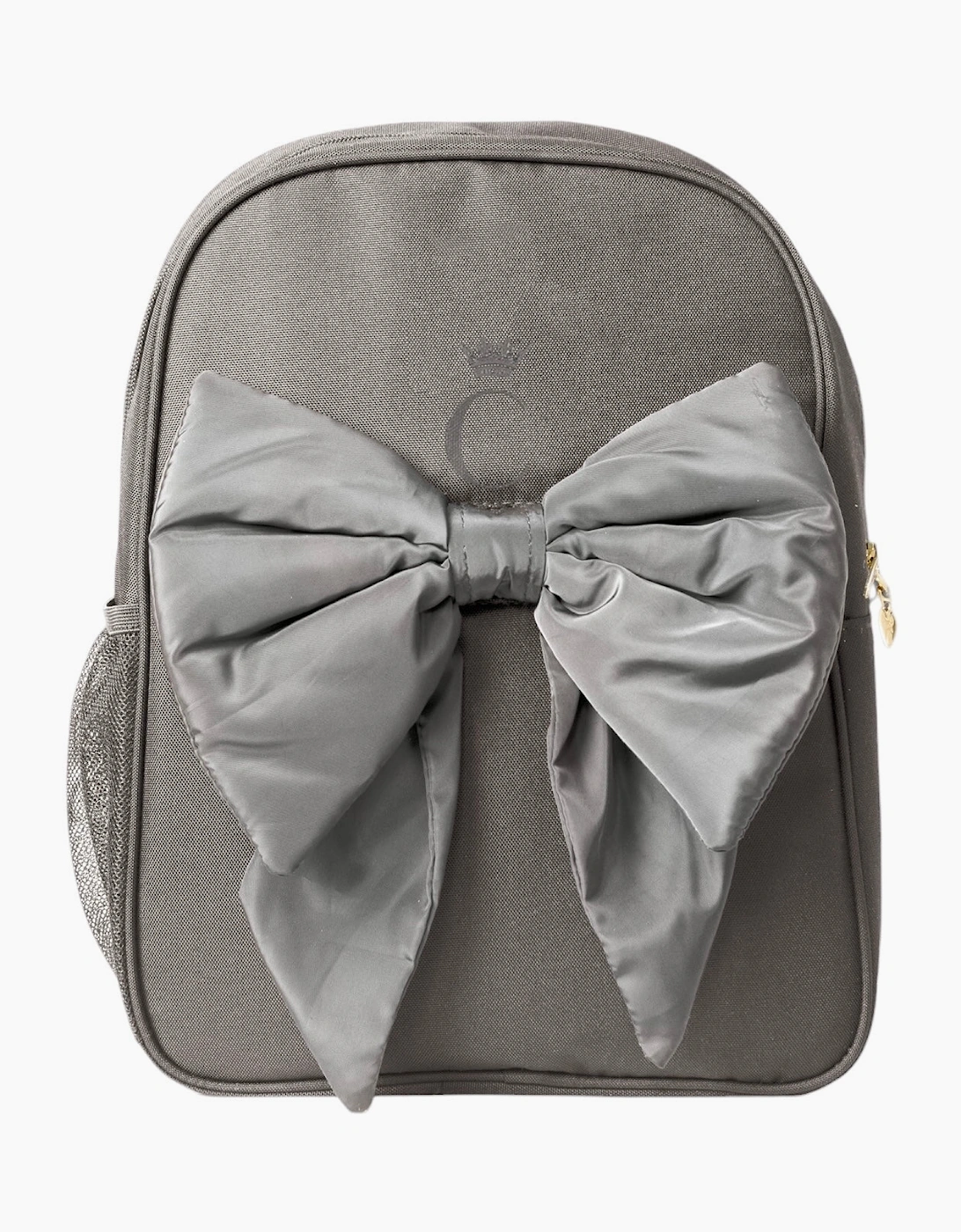 Girls Grey Bow School Backpack, 6 of 5