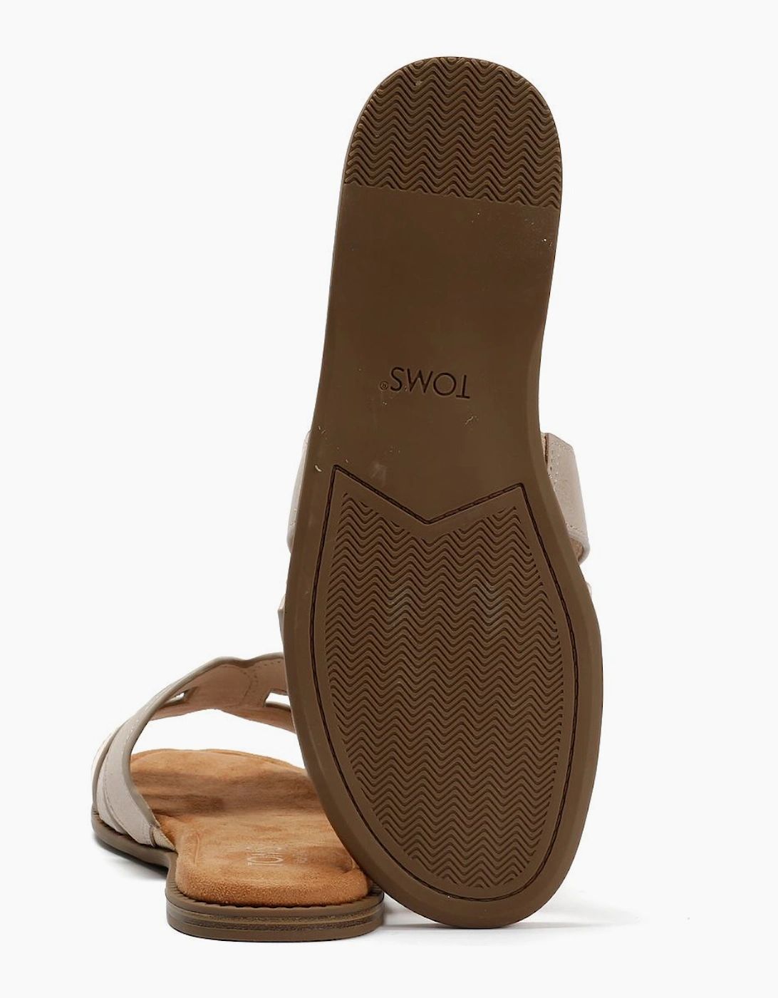 TOMS Sol Mule Leather Women's Champagne Sandals