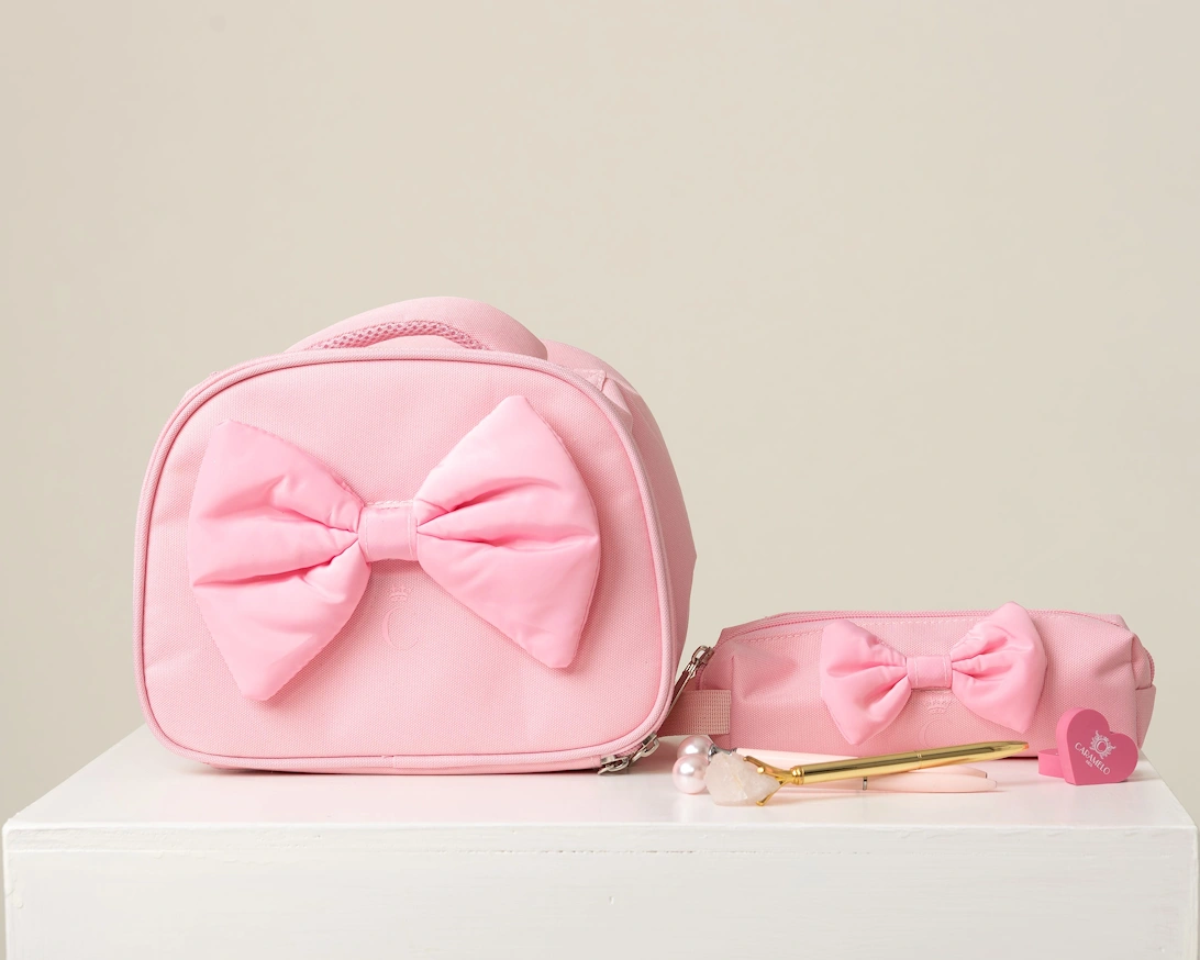 Girls Pink Bow Pencil Case