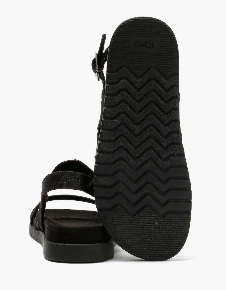 TOMS Marin Slingback Canvas Women's Black Sandals
