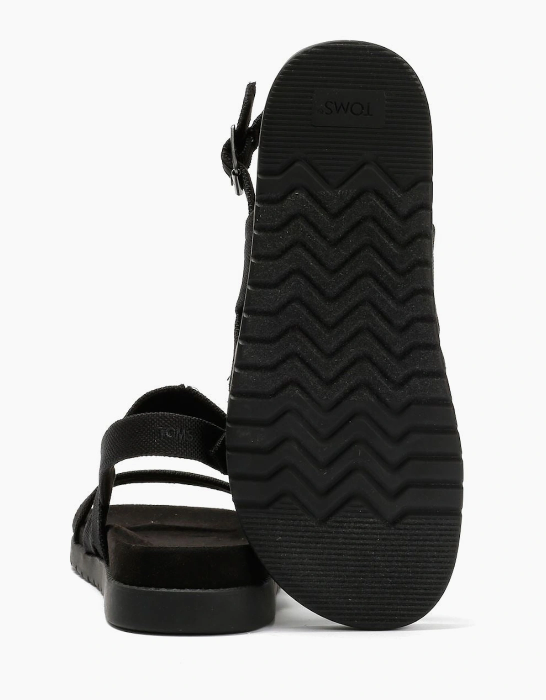 TOMS Marin Slingback Canvas Women's Black Sandals
