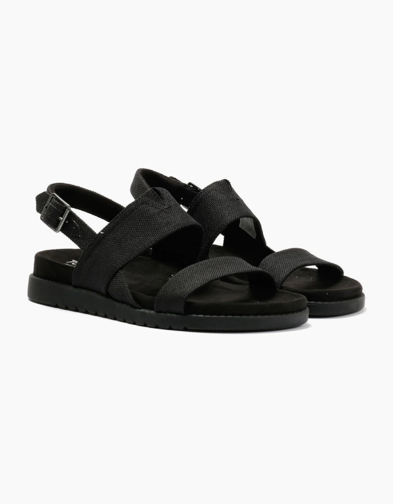 TOMS Marin Slingback Canvas Women's Black Sandals