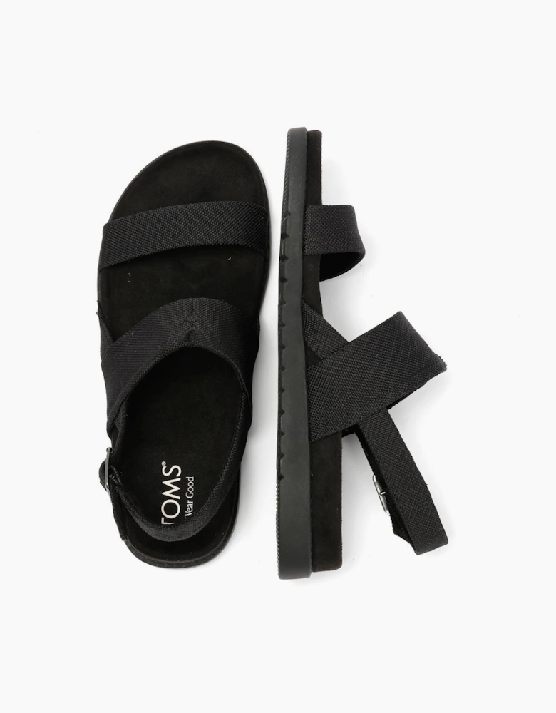 TOMS Marin Slingback Canvas Women's Black Sandals