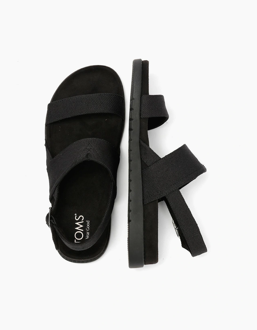 TOMS Marin Slingback Canvas Women's Black Sandals