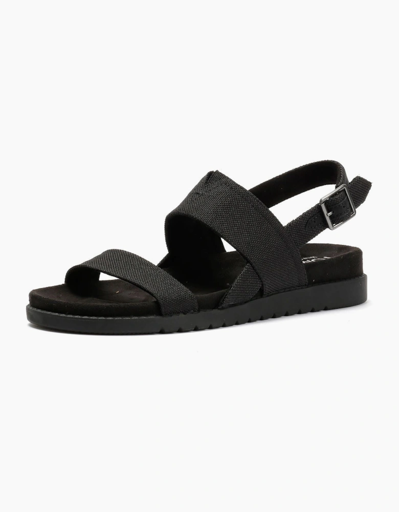 TOMS Marin Slingback Canvas Women's Black Sandals