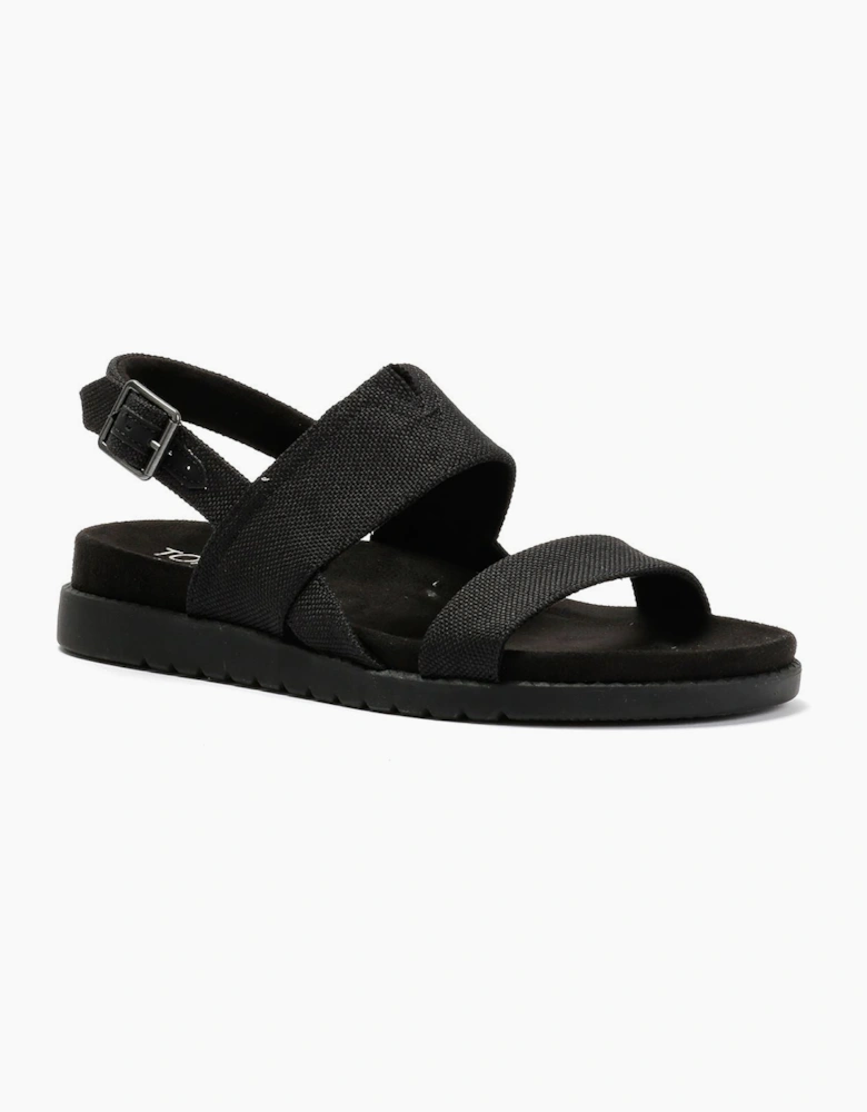 TOMS Marin Slingback Canvas Women's Black Sandals