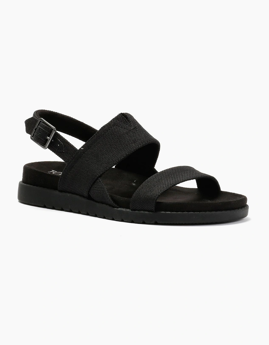 TOMS Marin Slingback Canvas Women's Black Sandals