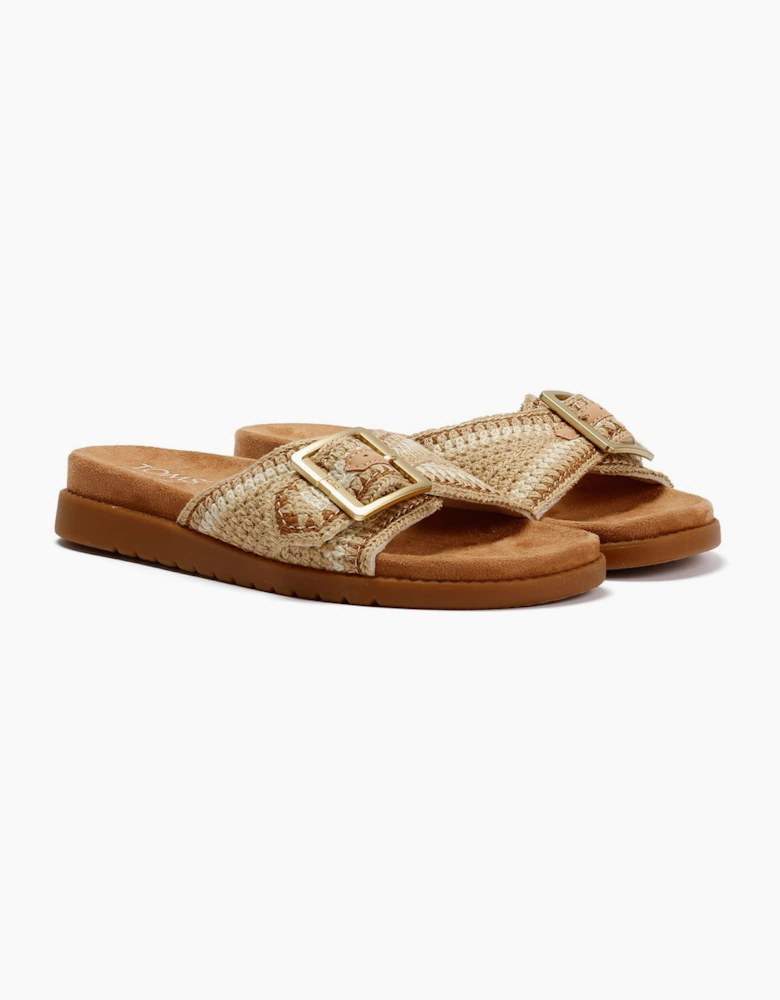 TOMS Marin Slide Textile Women's Dark Beige Sandals