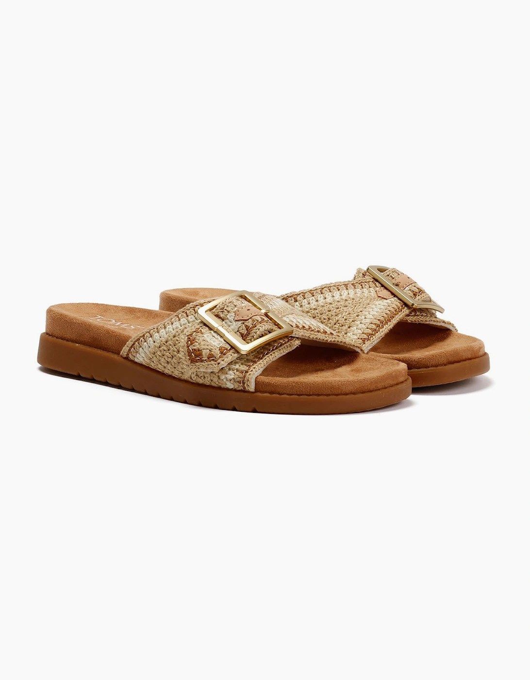 TOMS Marin Slide Textile Women's Dark Beige Sandals