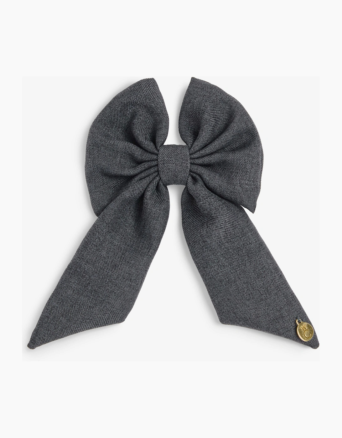 Girls Grey School Hair Bow Clip, 5 of 4