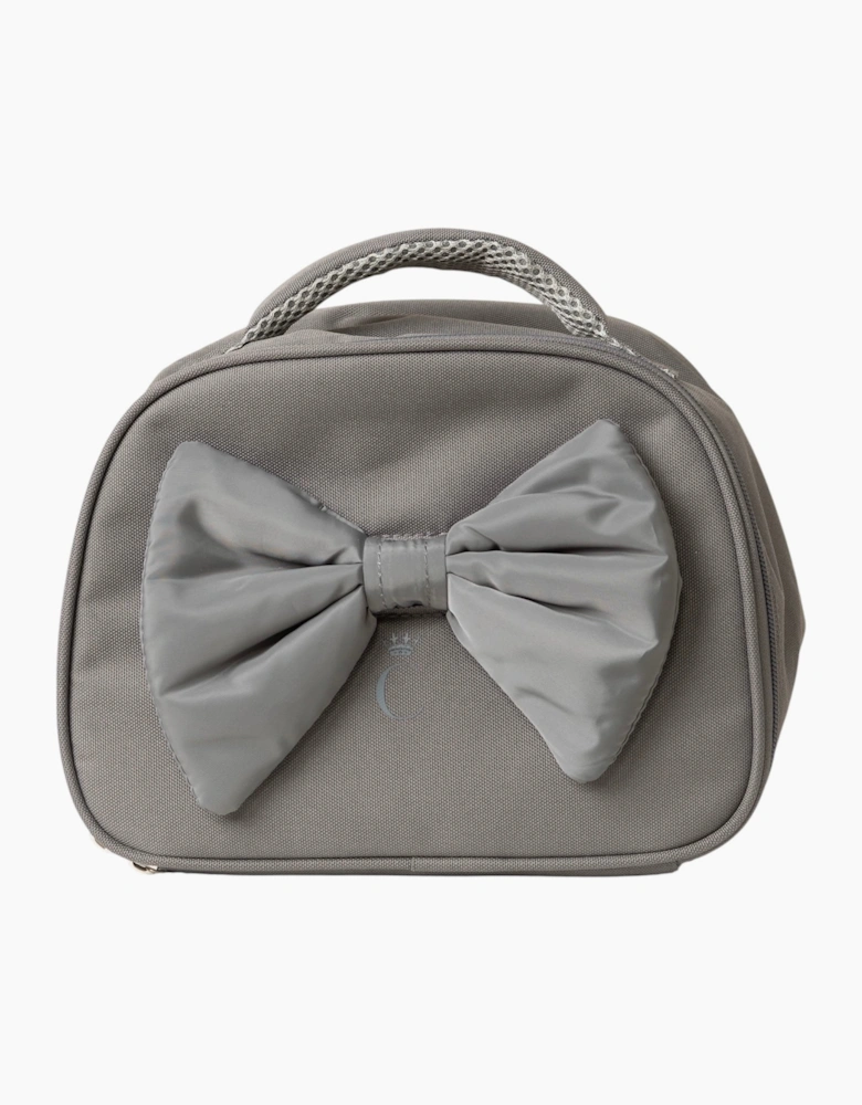 Girls Grey Bow School Lunchbox Bag