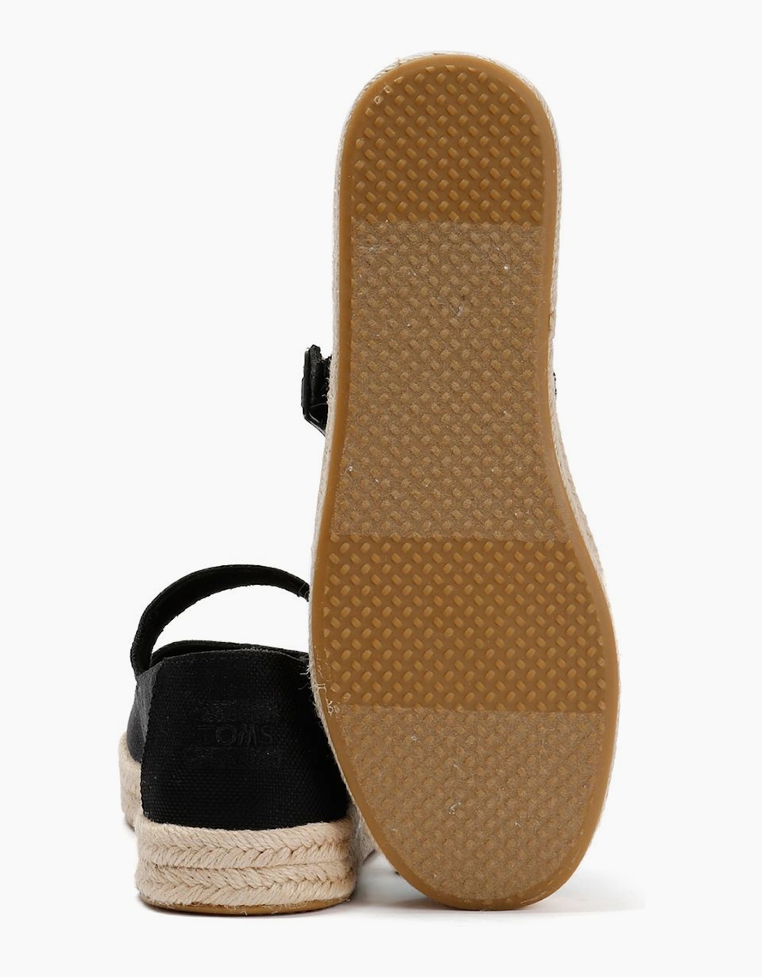 TOMS Carolina Mary Jane Textile Women's Black Espadrilles