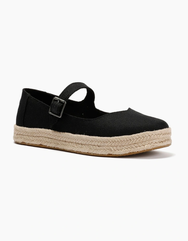 TOMS Carolina Mary Jane Textile Women's Black Espadrilles