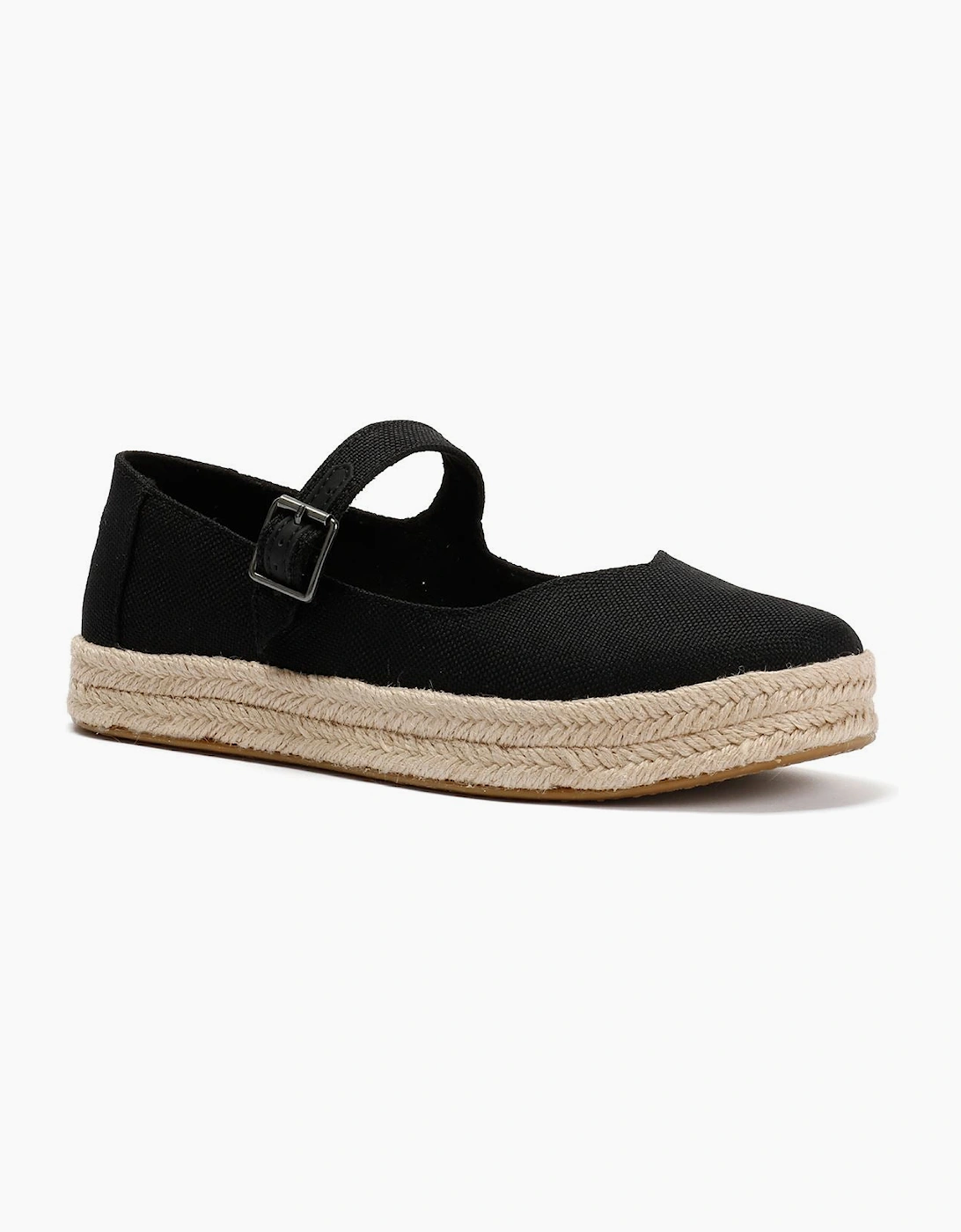 TOMS Carolina Mary Jane Textile Women's Black Espadrilles